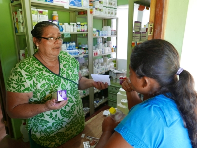 A nurse dispensing medicines