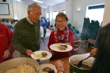 A couple with their Nicaraguan meal